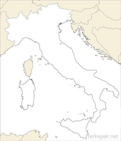 Olaszország vaktérkép